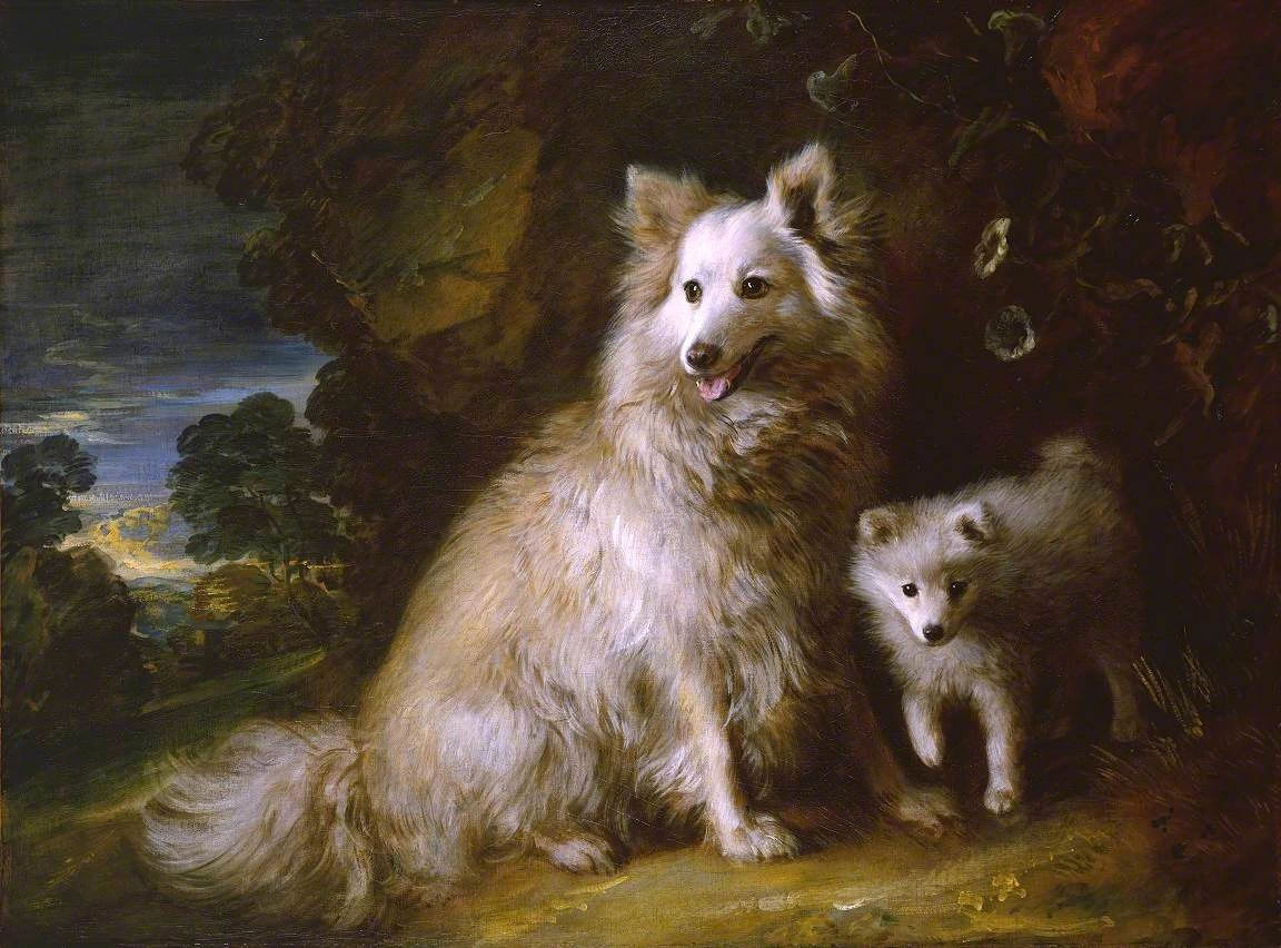 Pomerania femmina e cucciolo - Tate Britain, Londra